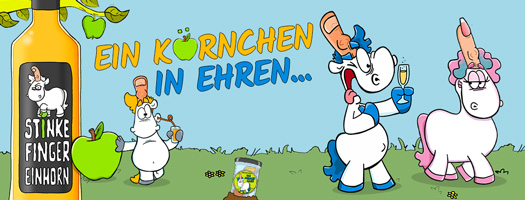 NEU - Stinkefingereinhorn Apfelkorn 0,7l
