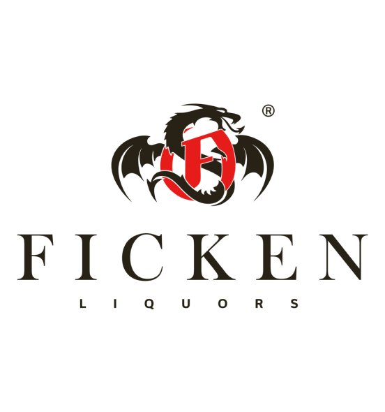 FICKEN Autoaufkleber LOGO schwarz/rot