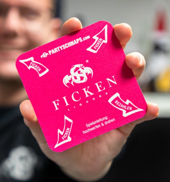 Bierdeckel FICKEN oder Zahlen Pink