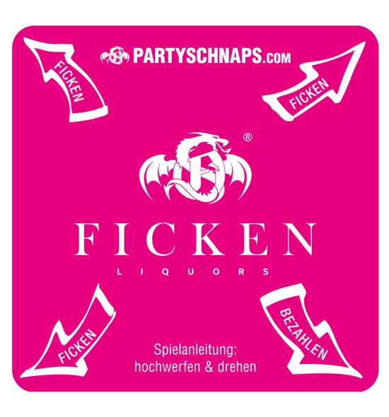 Bierdeckel FICKEN oder ZAHLEN Pink Vorderseite