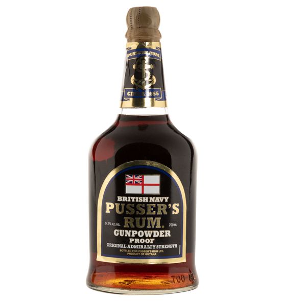 Pusser's Rum Black Label Gunpowder Proof