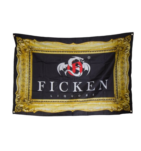 FICKEN Fahne Goldrand