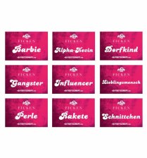 FICKEN Aufkleber Mix Pink · 9 Motive · Party Kneipe Bar