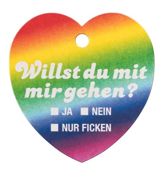 Bierdeckel-Herz Regenbogen Vorderseite