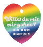 Bierdeckel-Herz Regenbogen Vorderseite