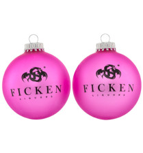 FICKEN Christbaumkugel 2er Set pink