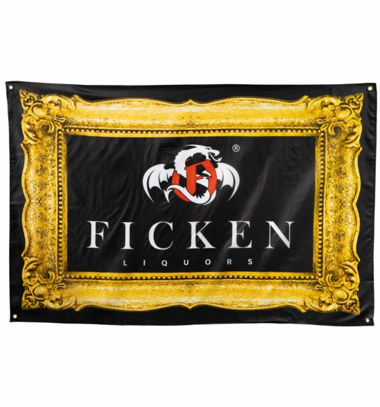 FICKEN Fahne Goldrand