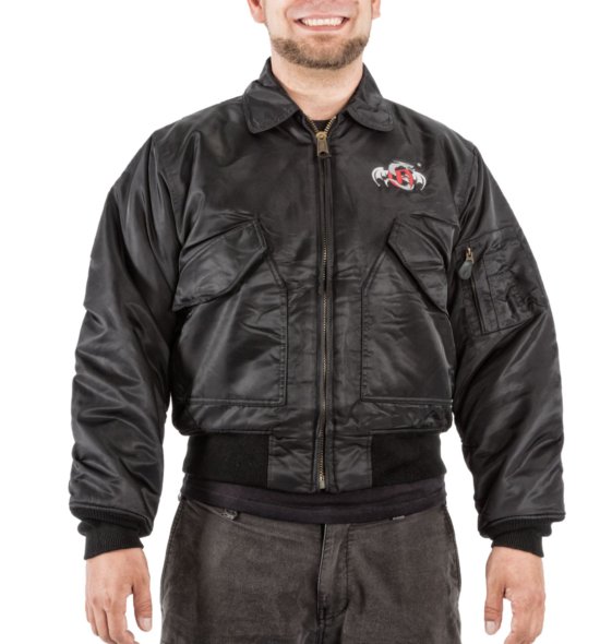 FICKEN Fliegerjacke vorne schwarz