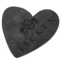 FICKEN Leder Bierdeckel schwarz