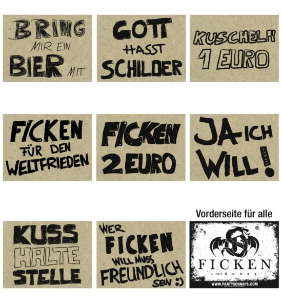 FICKEN Festival Pappe alle Variationen