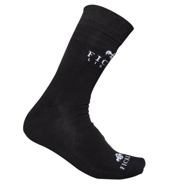 FICKEN Socken schwarz Seitenansicht