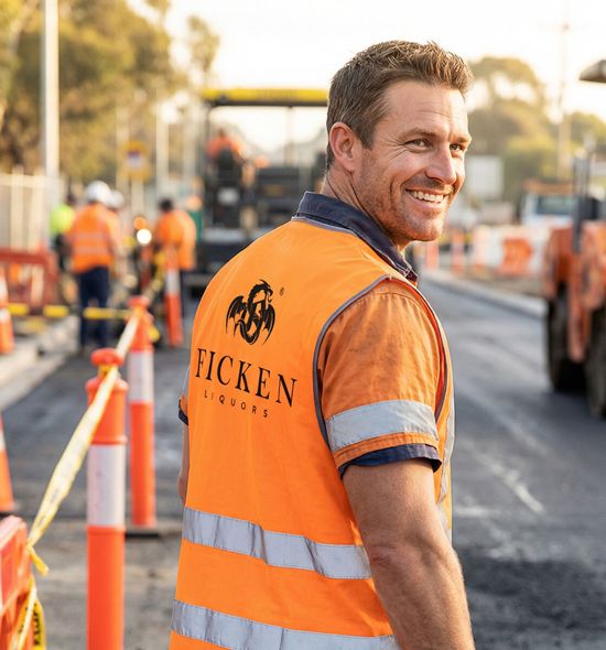 FICKEN Warnweste auf der Baustelle