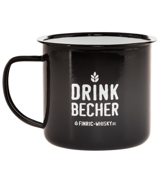 FINRIC Whisky Drink Becher - Emaille Tasse