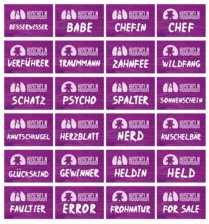 Kuscheln Aufkleber Mix · 24 Motive