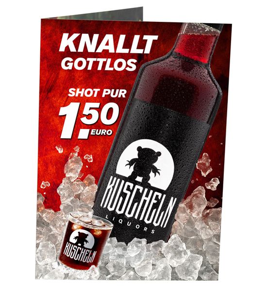 KUSCHELN Thekenaufsteller 1,50 Euro