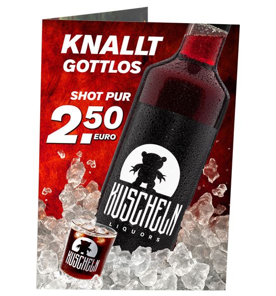 KUSCHELN Thekenaufsteller Preise 2,50 Euro