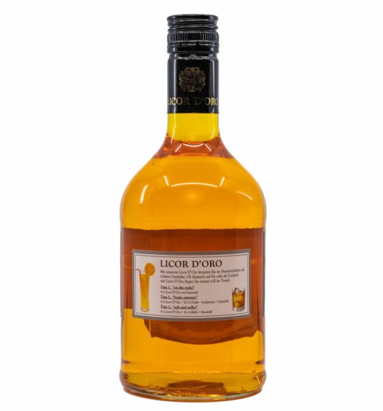 Licor D`oro 31% Rückseite