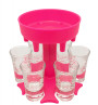Shotbuddy Pink mit Gläser