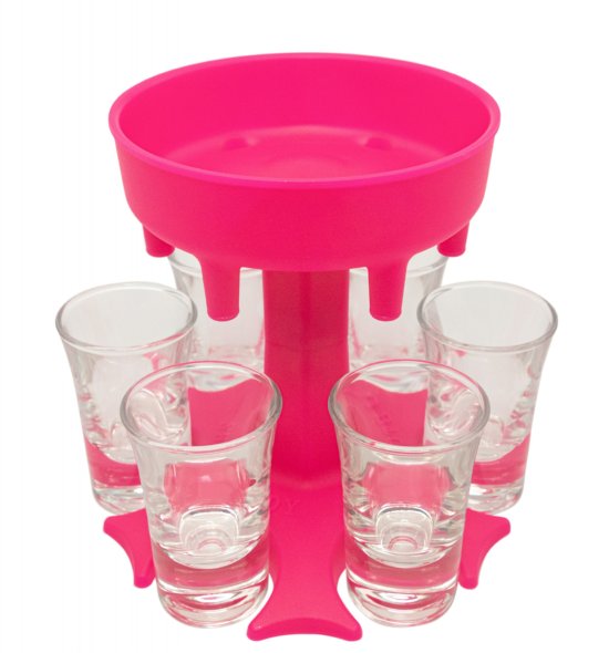 Shotbuddy Pink mit Gläser