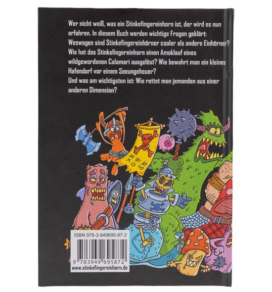 Stinkefingereinhorn Chaos und Nahtod Deluxe Rückseite