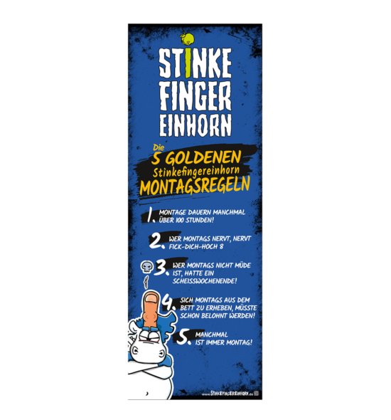 Stinkefingereinhorn Poster Montags