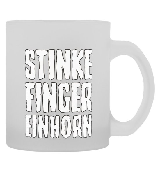 Stinkefingereinhorn Tasse Klassiker Rückseite