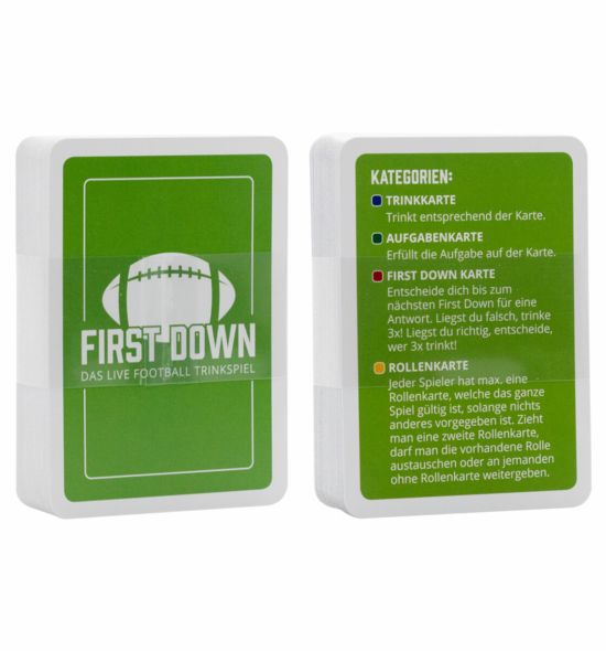 First Down - Trinkspiel Karten