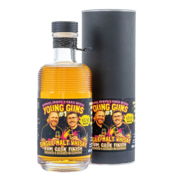 Young Guns #1 Single Malt Whisky Rum Cask Finish Vorderseite mit Tube